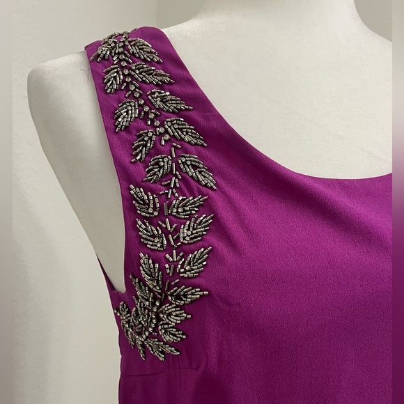 Sugarlips Fuchsia Purple Beaded Sleeveless Cocktail Dress Size S - Picture 3 of 9